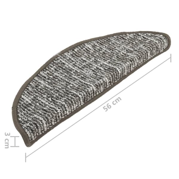 vidaXL Trappstegsmattor 15 st antracit 56x17x3 cm