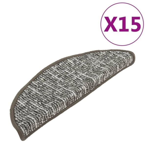 vidaXL Trappstegsmattor 15 st antracit 56x17x3 cm