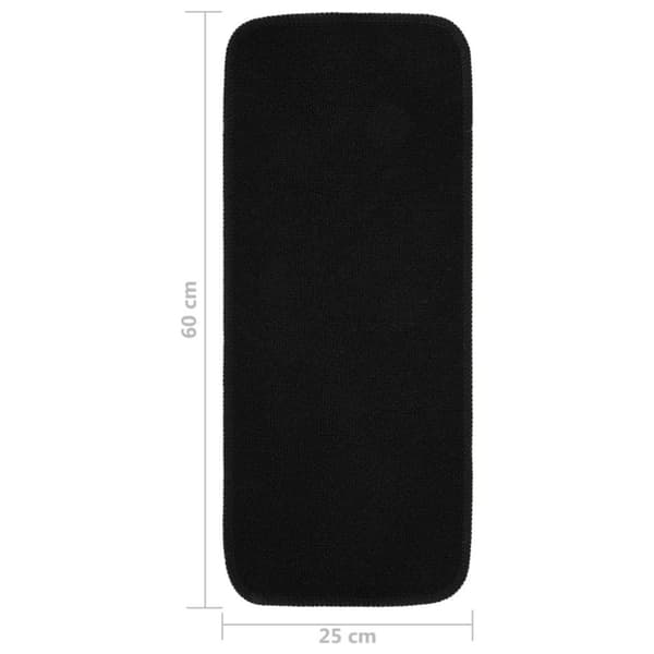 vidaXL skridsikre trappemåtter 15 stk. 60x25 cm rektangulær sort