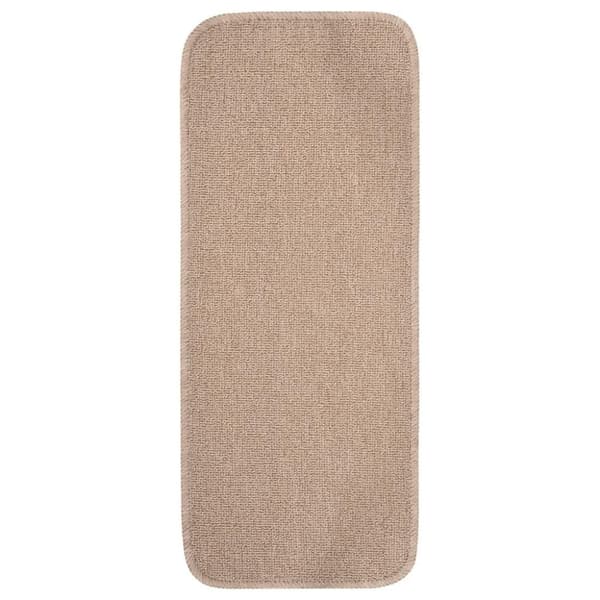 vidaXL Sklisikre trappematter 15 stk 60x25 cm beige rektangulær