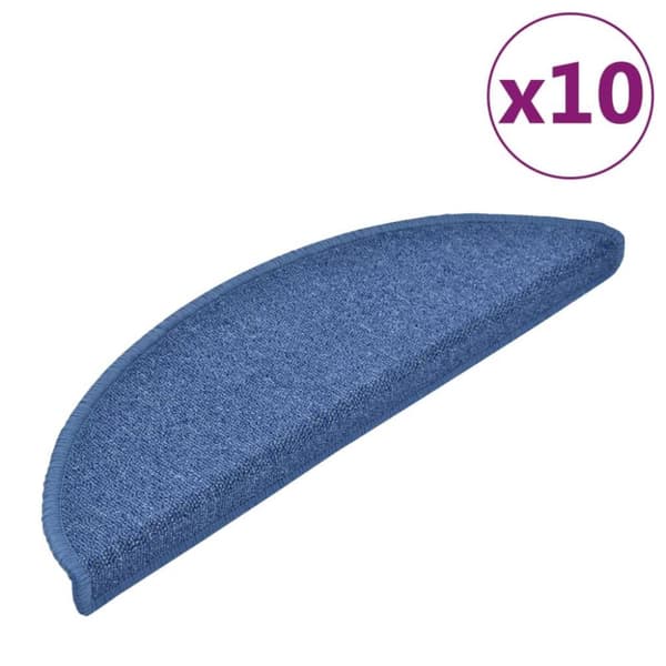 vidaXL trappemåtter 10 stk. 56x17x3 cm blå