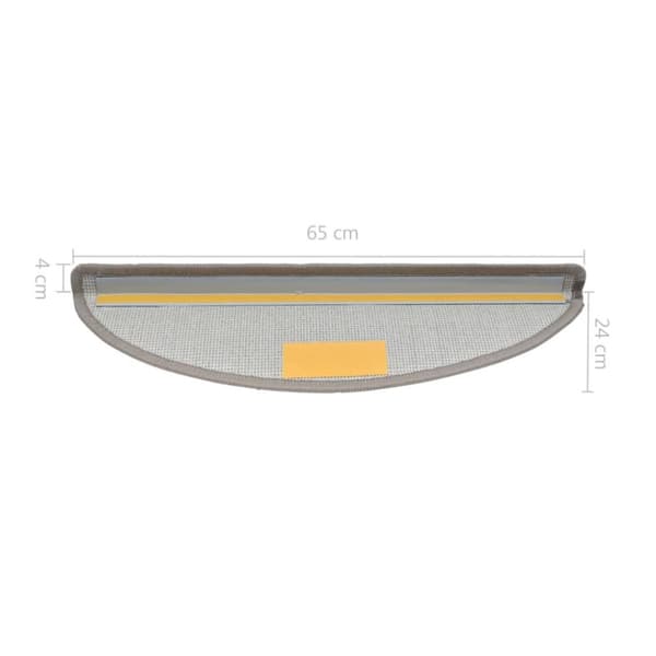 vidaXL Trappematter 10 stk 65x24x4 cm gråbrun