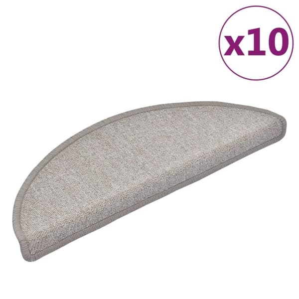 vidaXL Trappematter 10 stk 65x24x4 cm gråbrun