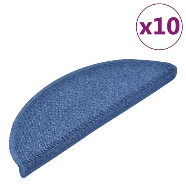 vidaXL trappemåtter 10 stk. 65x24x4 cm blå
