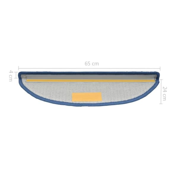 vidaXL Trappstegsmattor 10 st 65x24x4 cm blå