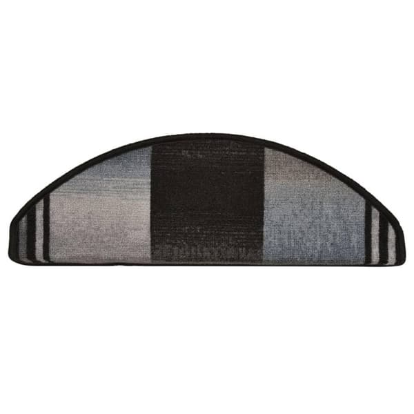 vidaXL Selvklebende trappematter 10 stk 65x21x4 cm svart og grå