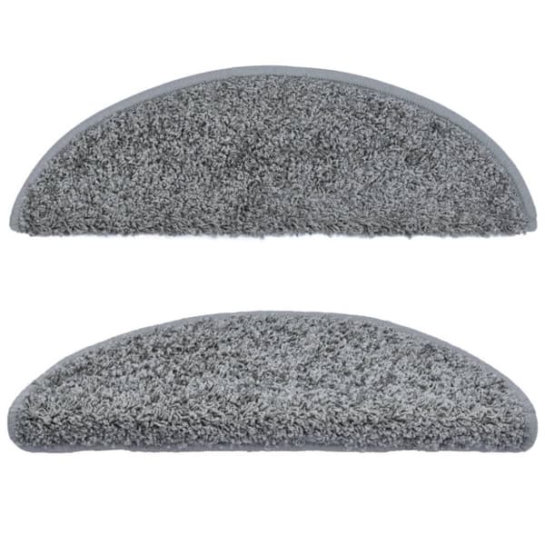 vidaXL trappemåtter 10 stk. 56x17x3 cm grå