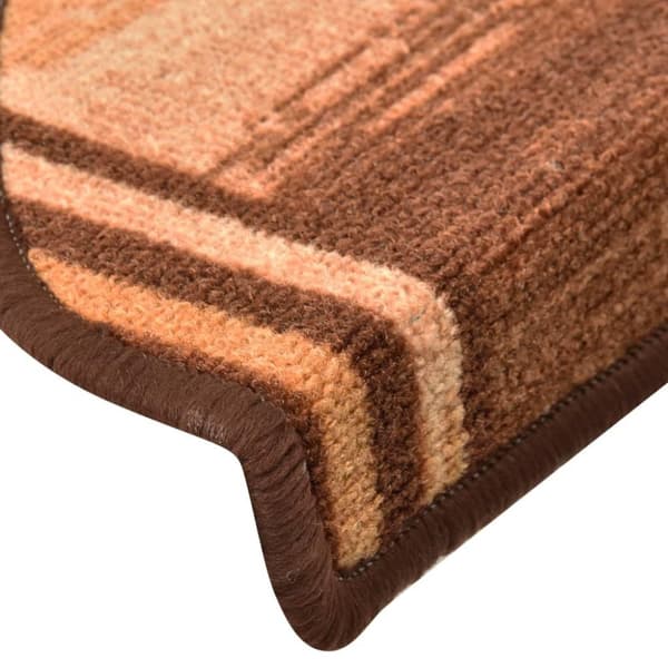 vidaXL Itsekiinnittyvät porrasmatot 5 kpl 65x21x4 cm ruskea