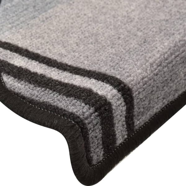 vidaXL selvklæbende trappemåtter 10 stk. 65x21x4 cm sort og grå