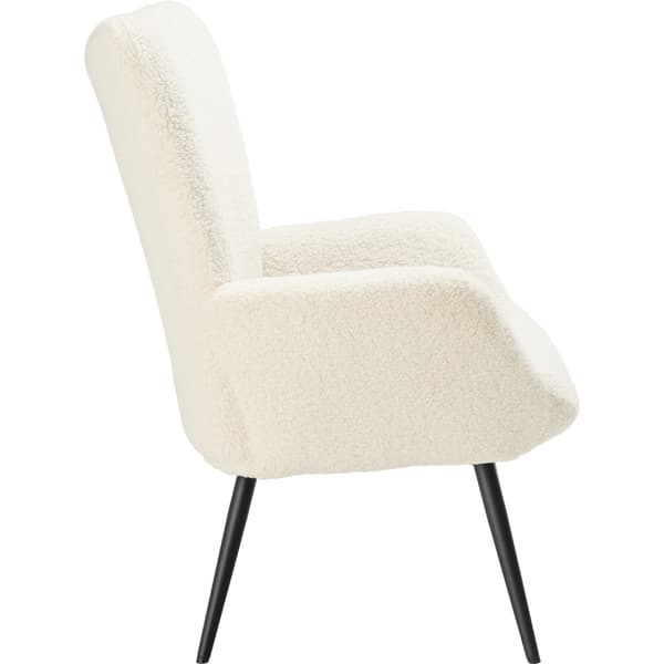 Lænestol hygge - Uden skammel,Bouclé creme/sort