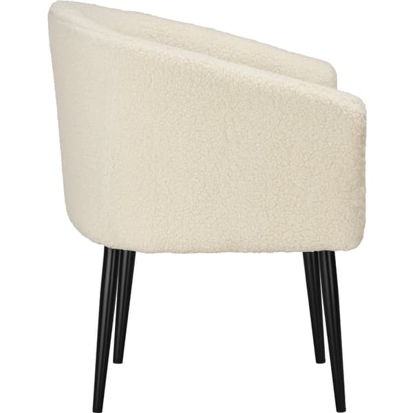 Stol Mysig beige, med bouclé-stof - creme