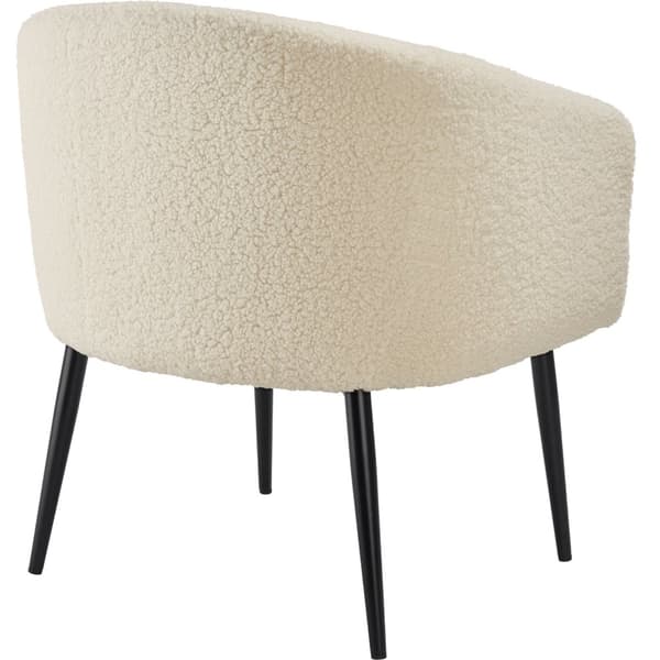 Stol Mysig beige, med bouclé-stof - creme