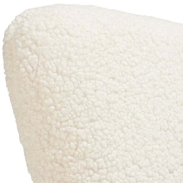 Lænestol hygge - Med skammel,Bouclé creme/guld