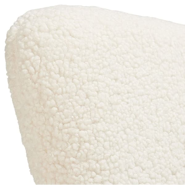 Lænestol hygge - Med skammel,Bouclé creme/sort