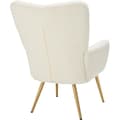 Miniatyrbillede 5 af 11: Lænestol hygge - Uden skammel,Bouclé creme/guld