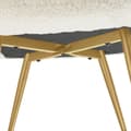 Miniatyrbillede 8 af 11: Lænestol hygge - Uden skammel,Bouclé creme/guld