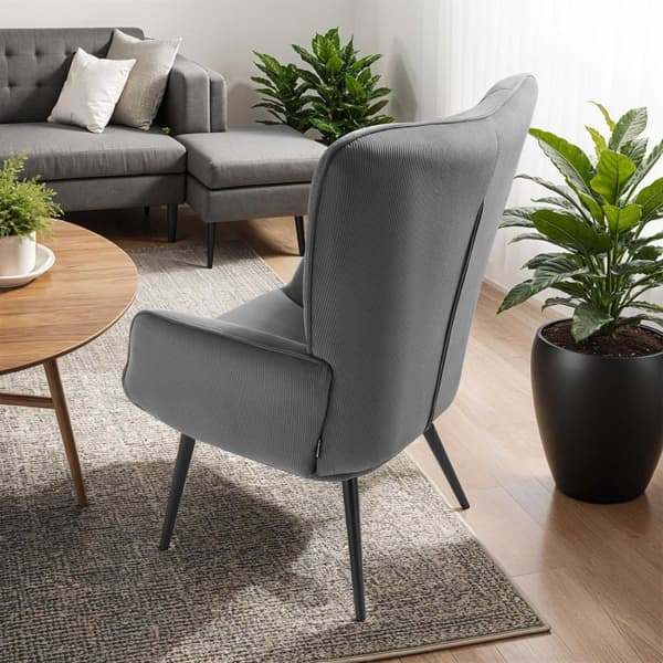 Fåtölj Hygge, ergonomisk, belastningskapacitet 150 kg - Utan pall, Fin manchester antracit/svart