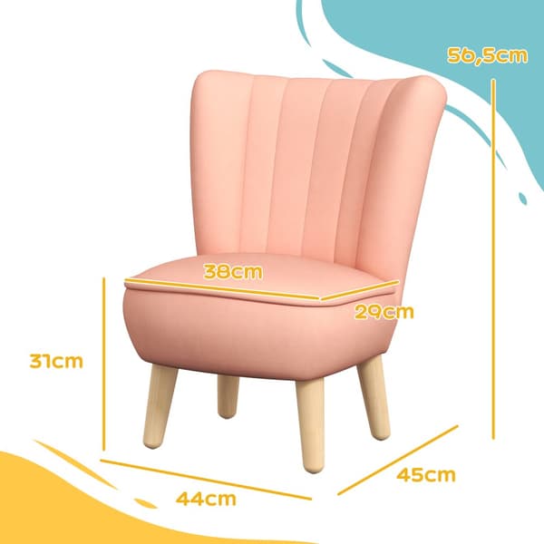 Barnstol, 44x45x56.5 cm, Rosa