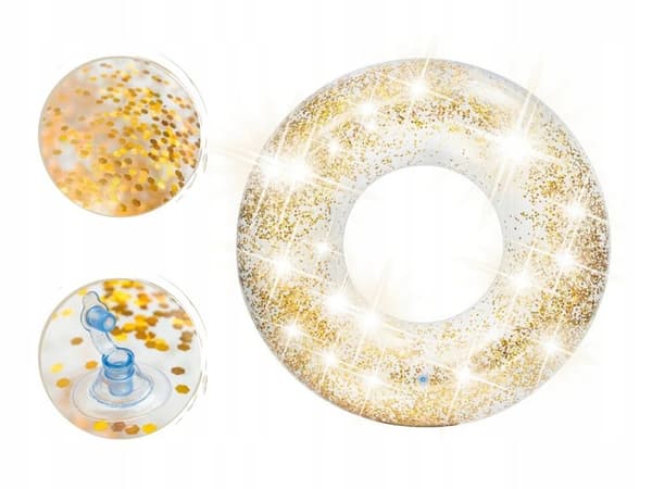 Oppustelig ring med funklende glimmer #56274