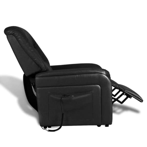 vidaXL Reclinerfåtölj svart konstläder
