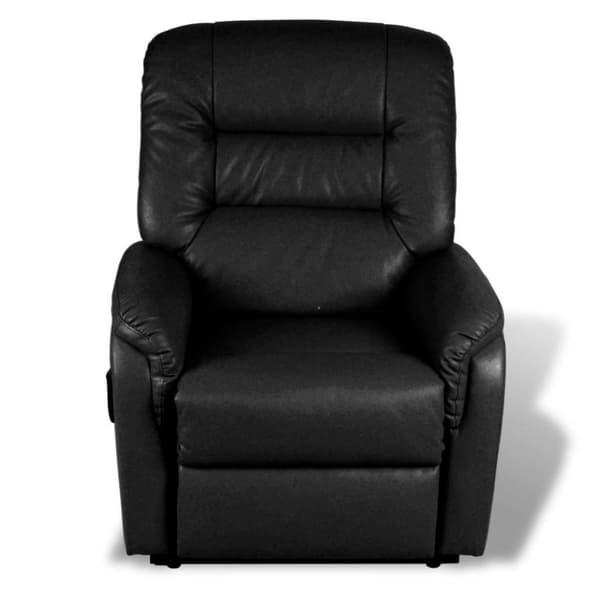 vidaXL Reclinerfåtölj svart konstläder