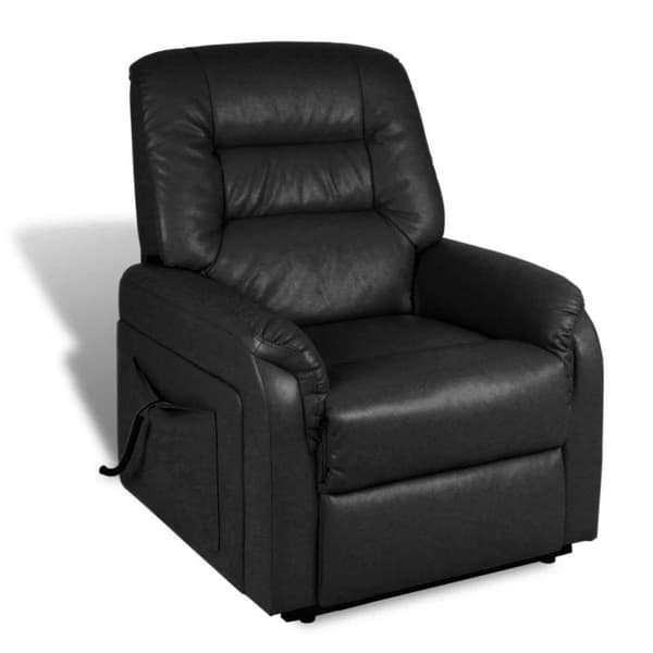 vidaXL Reclinerfåtölj svart konstläder