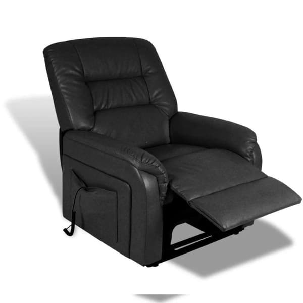 vidaXL Reclinerfåtölj svart konstläder