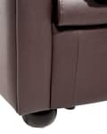 Pikkukuva 9 / 9: Nojatuoli ruskea 108 x 70 x 80 cm nahkaverhoilu chesterfield napitettu