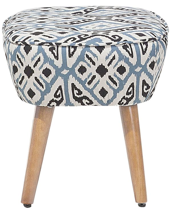 Fåtölj Flerfärgad Klädsel Fotpall Träben Retro Boho Vardagsrum