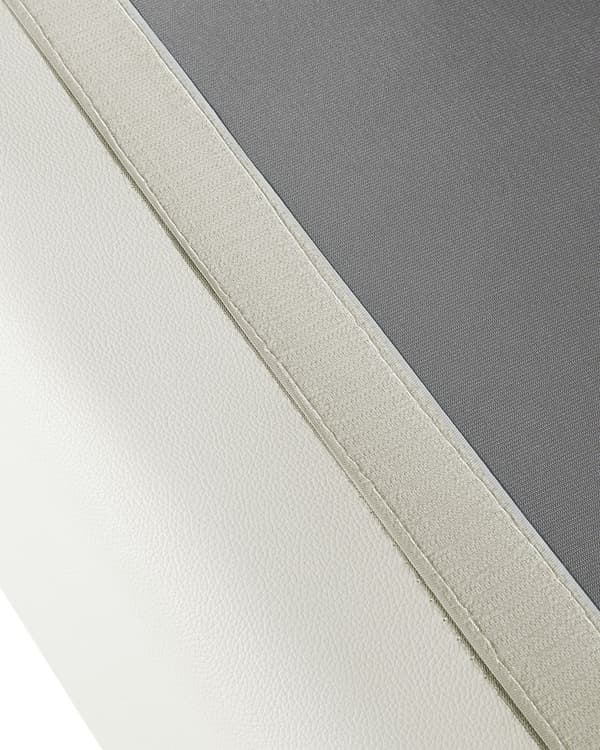 Fåtölj Vit Split-Läder Kromade Ben Klubbstol Retro Design