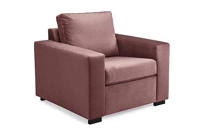 Crazy Laenestol, velour Lyserod Velour