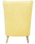 Pikkukuva 6 / 11: Nojatuoli keltainen 74 x 108 x 60 cm sametti kumipuu korkea selkänoja retro