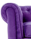 Pikkukuva 8 / 11: Nojatuoli violetti 110 x 70 x 75 cm samettiverhoilu chesterfield napitettu
