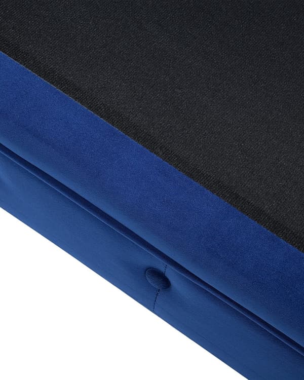 Fåtölj Chesterfield Koboltblå Sammet Tuftad Mörka Träben Modern