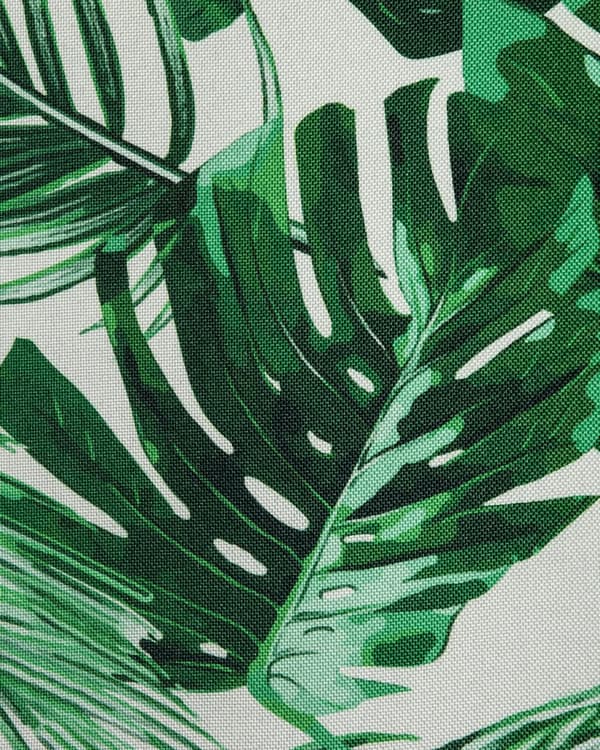 Nojatuoli tummanvihreä 74 x 108 x 60 cm sametti kumipuu lehtikuvio korkea selkänoja retro