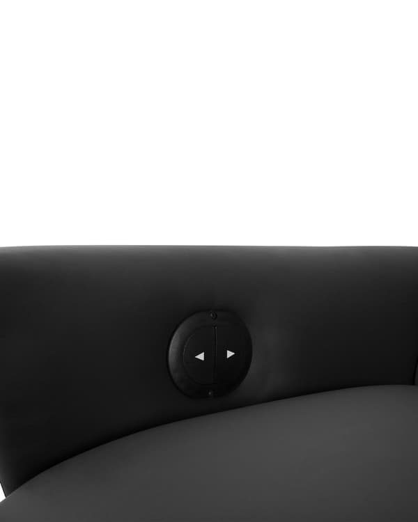 Fåtölj Justerbart Ryggstöd Konstläder Svart Minimalistisk Modern Design