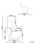 Miniatyrbild 3 av 11: Fåtölj Justerbart Ryggstöd Konstläder Vit Minimalistisk Modern Design