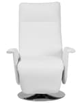 Miniatyrbild 5 av 11: Fåtölj Justerbart Ryggstöd Konstläder Vit Minimalistisk Modern Design
