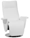 Miniatyrbild 1 av 11: Fåtölj Justerbart Ryggstöd Konstläder Vit Minimalistisk Modern Design