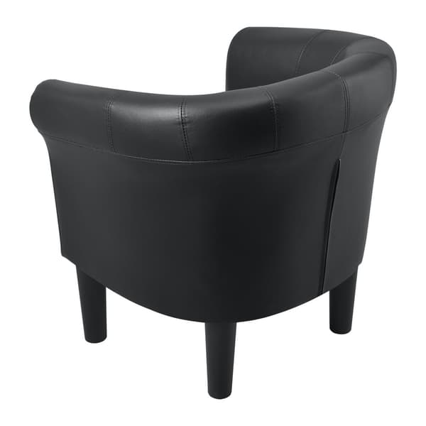 [en.casa] Lænestol - 70x70x58cm - tekstil - sort