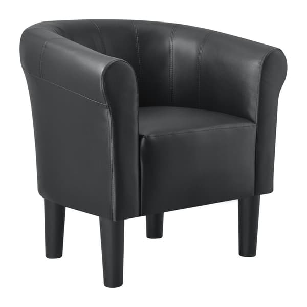 [en.casa] Lænestol - 70x70x58cm - tekstil - sort
