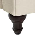 Miniatyrbillede 9 af 11: Chesterfield Lænestol Beige Polyester med Sorte Træben 112 x 85 x 79 Bred Tyk Polstret Armstol Knap Tuftet Venetiansk Barok stil Stue Dekor