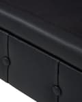 Miniatyrbillede 9 af 11: Chesterfield Læderlænestol Sort med Sorte Træben 112 x 85 x 79 Bred Tyk Polstret Armstol Knap Tuftet Kunstlæder Venetiansk Barok stil Stue