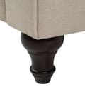 Miniatyrbillede 10 af 11: Chesterfield Lænestol Beige Polyester med Sorte Træben 112 x 85 x 79 Bred Tyk Polstret Armstol Knap Tuftet Venetiansk Barok stil Stue Dekor