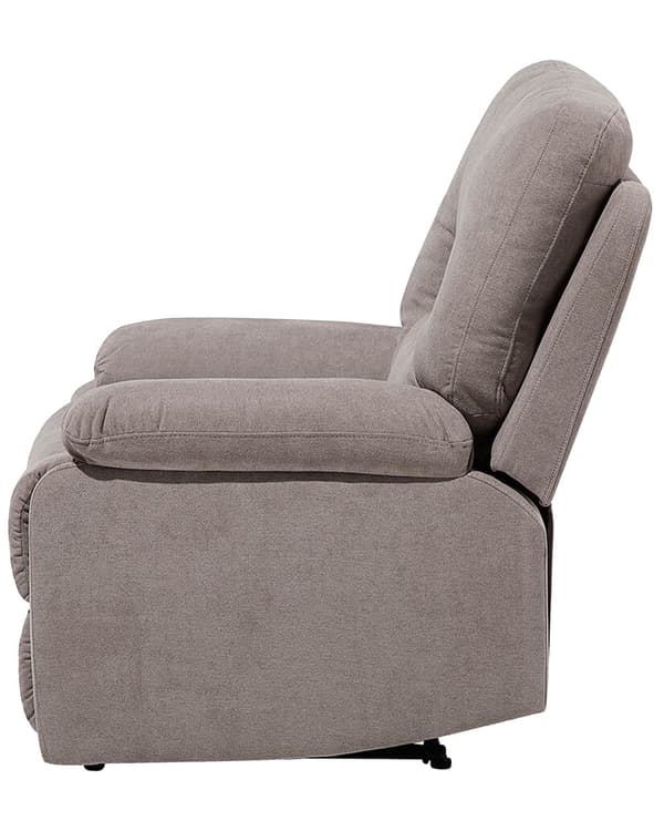 Hvilestol Taupe Tykt Polstret Polyester 101 x 74 x 75 Tv stol Push-Back sovefunktion Manuelt Justerbar Ryg og Fodstøtte Stue Indretning