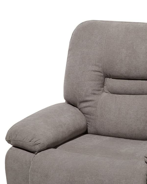 Hvilestol Taupe Tykt Polstret Polyester 101 x 74 x 75 Tv stol Push-Back sovefunktion Manuelt Justerbar Ryg og Fodstøtte Stue Indretning