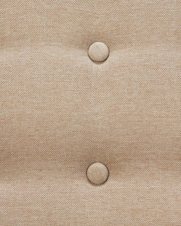 Lænestol Beige Polyester Lyst Træben Hvilestol Tyk Polstret Sæde Tuftet Ryg Skandinavisk Minimalistisk Stue Klassisk Moderne Retro Design