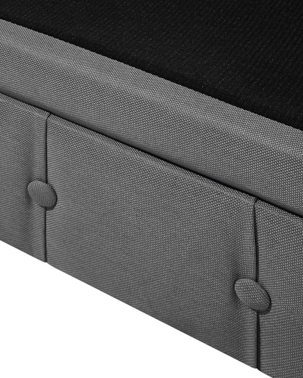 Chesterfield Lænestol Lysegrå Polyester med Sorte Træben 112 x 85 x 79 Bred Tyk Polstret Armstol Knap Tuftet Venetiansk Barok stil Stue Dekor