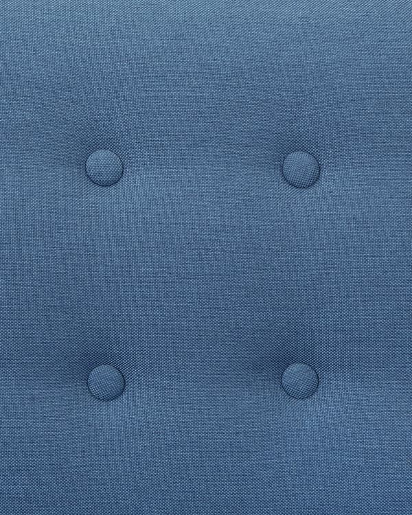Lænestol Blå Polyester Lyst Træben Hvilestol Tyk Polstret Sæde Tuftet Ryg Skandinavisk Minimalistisk Stue Klassisk Moderne Retro Design