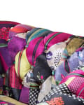 Miniatyrbillede 10 af 11: Chesterfield Lænestol Lilla Polyester med Sorte Træben 108 x 80 x 70 Bred Tyk Polstret Armstol Knap Tuftet Patchwork Moderne Barok stil Stue